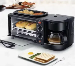600ml Coffee Cup Frying Pan 9L Toaster Oven Multifunction Breakfast Machine 3 in 1 Breakfast Sandwich Maker