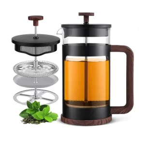 600ml Commercial French Press Coffee Maker Borosilicate Glass Cafe Brewing Pot