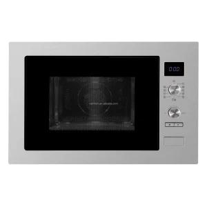 60CM Stainless Steel Built in Microwave Oven 34L SS Flat Cavity for Household Use Electric Power Source Grilling