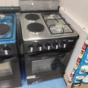 60L Kitchen Appliance 2 Gas Burners Top 2 Electric Stove Hot Plates with Pizza Oven Top Product Ranges