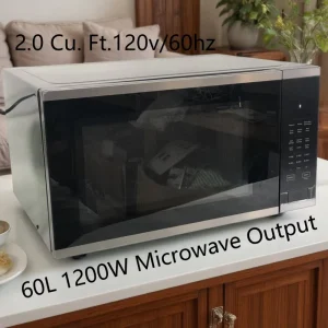 60L Turntable Type Microwave Oven for Office and Home Use Multi Functional Even Heating Overheat Protection