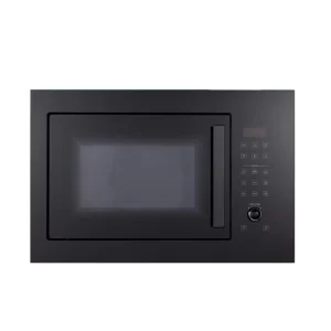 60cm Black Glass Microwave with Grill 25L Built in Microwave Oven