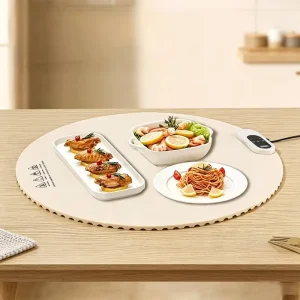 60cm Round Temperature Adjustable Table Keep Food Warm Hot Plate Portable Foldable Smart Electric Silicone Food Warming Mat