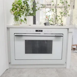 60cm White Glass Microwave Oven Grill 25L Built in Microwave Household Kitchen Appliances LED Display Stainless Steel Cavity 20L