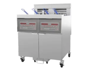 64L Commercial Intelligent Control Panel Floor Standing Open Electric Fryer with Oil Filtration