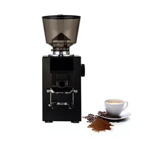 64mm Titanium Plated Flat Burr Adjustment Weighing and Quantitative Low Temperature Grinding Electric Coffee Bean Grinder