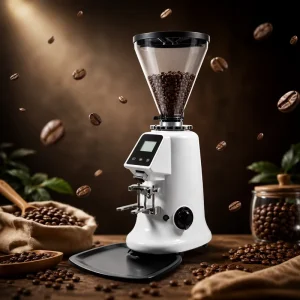 64mmFlat Burr Professional Commercial Coffee Grinder Grind with LED Touch Screen Coffee Bean Grinder