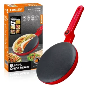 650W Electric Crepe Maker Pancake Maker Red Black Hanging Handle Non stick Cooking Plate Household