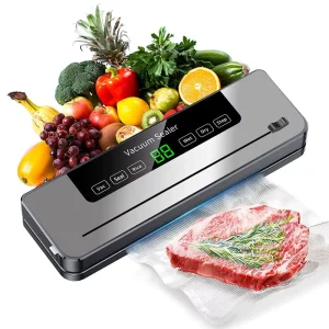 65Kpa Stainless Steel Strong Suction Automatic Touch Screen Powerful Pump Household Electric Food Preserver Vacuum Food Sealer