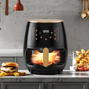 6L Digital Electric Air Fryer Oven Deep Fryer Plastic Construction Non-Stick Easy Clean Household Use OEM ODM Available