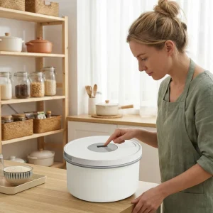 6L Eco Friendly Stainless Steel Airtight Waterproof Durable Food Storage Container for Grains and Rice Household
