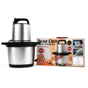 6L Electric Meat Grinder Fufu Pounding Machine Slicers Household Use Stainless Steel Portable Blender