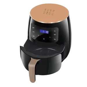6L Large Capacity Hot Air Fryer 360° Even Heating Design Intelligent Touch Control Low Fat Oil Less Cooker for Daily Kitchen