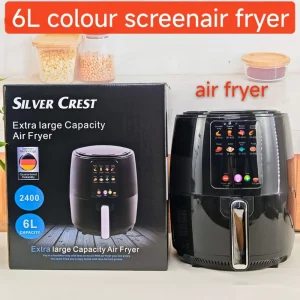 6L Large Capacity Touch Screen Smart Air Fryer Oil Free Multifunctional Electric Oven Household Kitchen Cooking Fryer