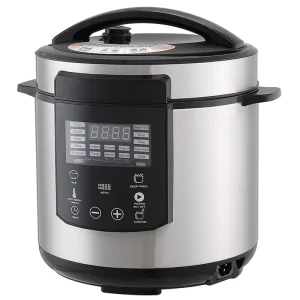 6L Programmable LED Display Stainless Steel Electric Pressure Cooker No Stick Aluminum Inner Pot