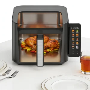 6L See Through Window Air Fryer Visual Oil Free Low Fat Frying Multifunctional Folding Screen Air Fryer for Home Use