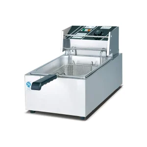 6L Single Tank Potato Chip Fryer Table Top Chicken Deep Fryer Commercial Kitchen Equipment 1 Basket Electric Deep Fryer