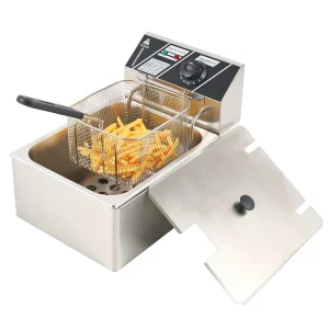 6L Stainless Steel Electric Commercial Fryer Automatic Commercial Catering Operations Chicken Fryer Machine