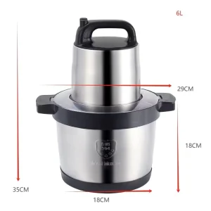 6L Stainless Steel Electric Meat Blender Pounding Yam Pounder and Slicers Household Fufu Machine