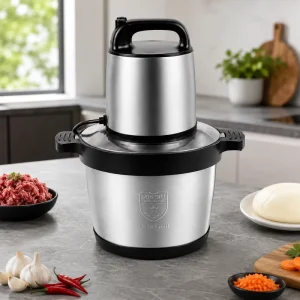 6L Stainless Steel Electric Meat Grinder Mincer Blender Yam Pounding Machine Multifunctional Food Processor Mixer Household