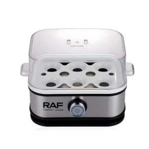 6PCS Stainless Steel Knob Control Electric Egg Boiler Egg Rapid Cooker for Hard Boiled and Poached with Overheat Protection
