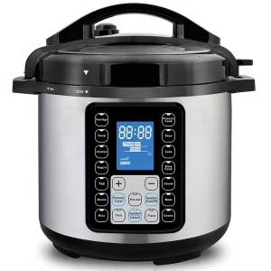 6QT 8 in 1 Pressure Cooker MultiUse Programmable Fast Cooker Pressure Pot with Slow Rice Cooker Steamer Saute Yogurt Warmer