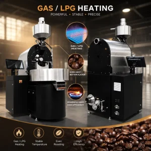 6kg Gas Coffee Roaster Machine with Cooling Tray