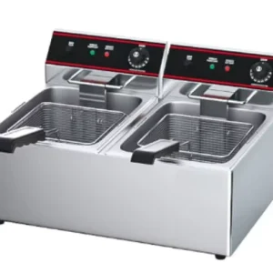 6l+6l Double Tanks Stainless Steel Industrial Electric Deep Fryer French Fries Machine Commercial Friteuse