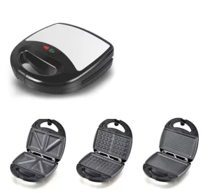 7 6 4 3 in 1 Electric Non Stick Detachable Grill Griller 2 Slices Snack Mini Waffle Maker Professional Sandwich Panini Maker