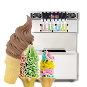 7 Flavors Commercial Soft Serve Ice Cream Machine Table Vertical Ice Cream Maker with CE ETL Certification