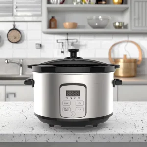 7 Quart Digital Touch Programmable Slow Cooker Sous Vide Start Delay Timer Switch Stainless Steel Housing Non Stick Pot