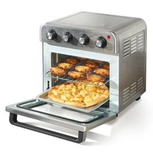 7 in 1 Air Fryer Toaster Oven 18L Convection Oven 1700W Stainless Steel Countertop Combo with Grill and Pizza Pan