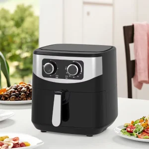 7.5L Large Capacity Square Plastic Modern Electric Air Fryer PTFE Non Stick 1800W Fast Cooking Easy Clean
