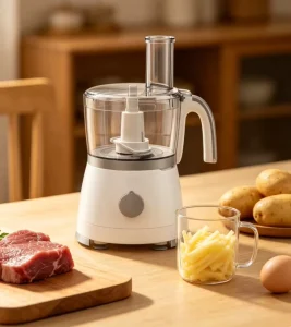 700W All in 1 Food Processor 1.5L Kitchen Blender with Grinding Slicing Shredding Meat Chopper and Dough Kneader Function