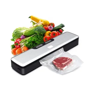 70kPa Overheat Protection 4 Mode Spot Pumping Continuous Use Brushed Metal Household RV Meat Food Vacuum Sealer