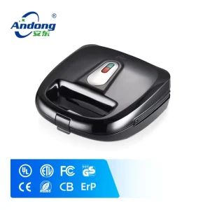 750W 2 Slice Stainless Steel Breakfast Sandwich Maker With Non stick Cooking Surface