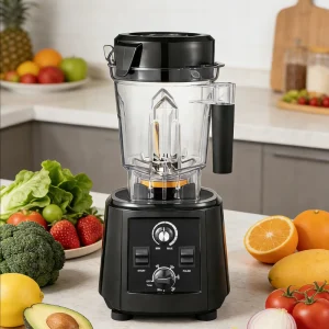 757B Commercial Heavy Duty Electric High Speed Blender 2.5L Capacity 6 Blades 5+ Speeds Pure Copper Motor Soundproof Household