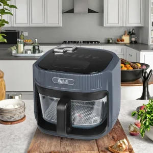 7L Large Capacity No Oil Deep Healthy Air Fryer Visible Air Fryer for Home Smart Electric Fryer Square Shaped