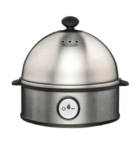 7PCS Electric Rapid Egg Cooker Stainless Steel Egg Boiler for Hard Boiled Eggs or Omelets with Auto Shut Off Feature