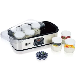 8 Glass Cups Household Professional Yogurt Maker Machine with PTC Heating Technology and Easy Operation