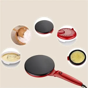 8 Inch 20cm Crepe Maker Pancake Maker with Adjustable Temperature Control with Plastic Tray