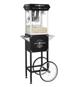 8 Ounce Small Popcorn Machine with Cart PM08SC for Commercial Use