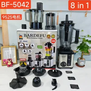 8 in 1 High Power Multifunctional Heavy Duty Smoothie Milkshake Commercial Blender with Soundproof Cover Juicer
