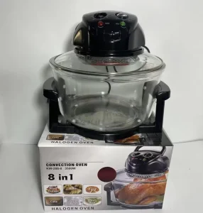 8 in 1 Multifunction Cooker Desktop Glass Air Fryer Electric Wave Turbo Convection Oven 20L for Home