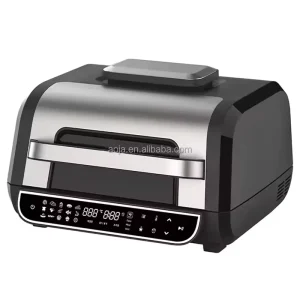 8 in 1 Smokeless Indoor Grill Air Fryers Smart Family Use Multicooker Electric Grill with Air Fry Griddle Roast Bake Broil