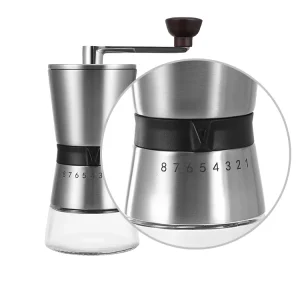 8-speed Adjustable Manual Coffee Grinder Ceramic Core and Stainless Steel Body Coffee Accessories