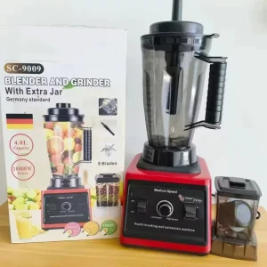 8000W 2 in 1 Commercial Heavy Duty Fresh Fruit Juicer Electrical 4L Smoothie Mixer Blender for Home