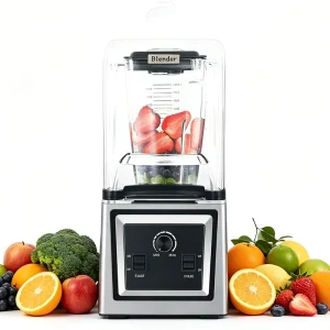 8001JX Electric Smoothie Blender ABS Housing 1500W 5+ Speeds with Soundproof Cover