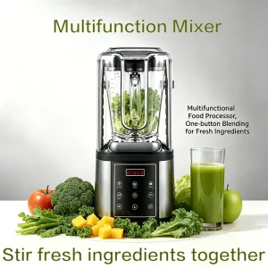 8003FA Licuadora High Power 1500W Commercial Heavy Duty Hand Blender Smoothies Maker Soundproof Portable Design 2L Capacity 5+
