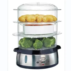 800W 3 Layers Digital Stainless Steel Electric Food Steamer for Cooking